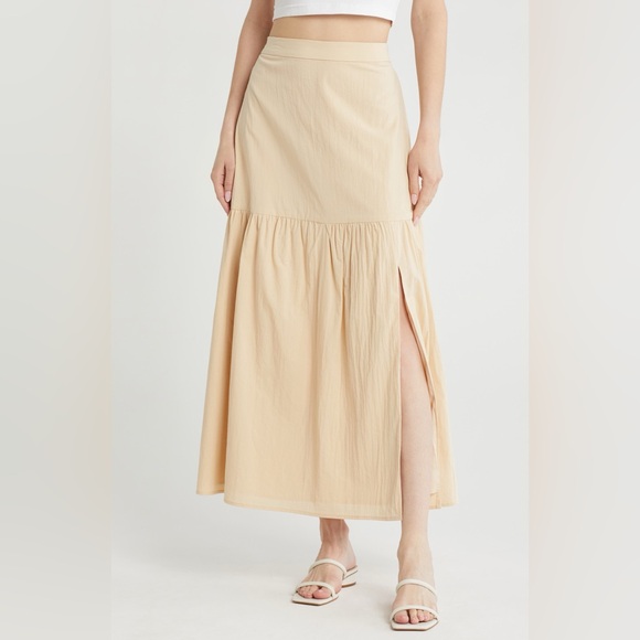 Wayf Dresses & Skirts - A layered maxi skirt made from 100% cotton, perfect for sunny weather.